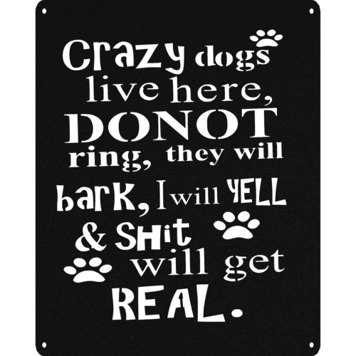 Crazy Dogs - Metal Wall Art